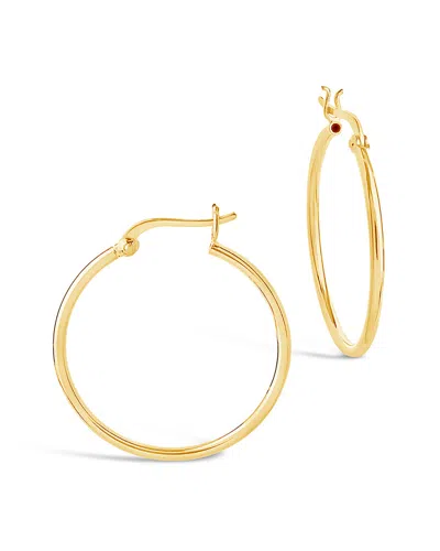STERLING FOREVER STERLING FOREVER 14K OVER SILVER HOOPS