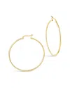 Sterling Forever 14k Over Silver Hoops