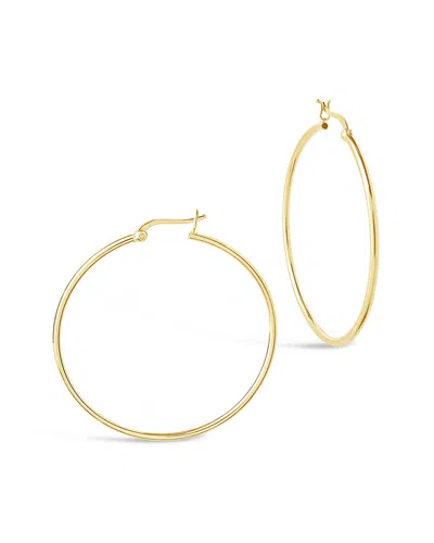 Sterling Forever 14k Over Silver Hoops