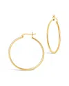 Sterling Forever 14k Over Silver Hoops