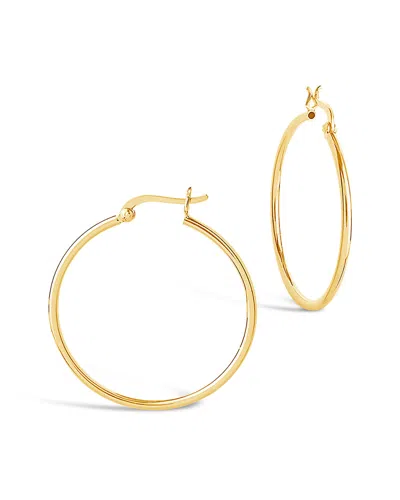 Sterling Forever 14k Over Silver Hoops