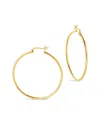 Sterling Forever 14k Over Silver Hoops