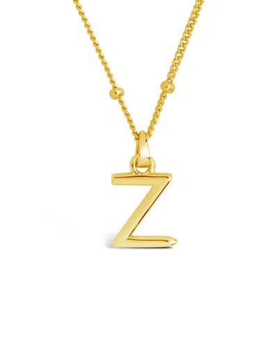 STERLING FOREVER STERLING FOREVER 14K OVER SILVER INITIAL WITH BEADED CHAIN NECKLACE (A-Z)