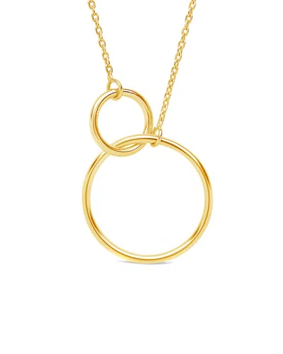 STERLING FOREVER STERLING FOREVER 14K OVER SILVER INTERLOCKING CIRCLE PENDANT NECKLACE