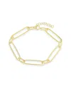 Sterling Forever 14k Gold Plated Sterling Silver Large Link Bracelet In Multi