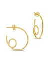 Sterling Forever 14k Over Silver Loop Hoops