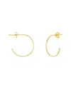 Sterling Forever 14k Over Silver Mini Hammered Hoops