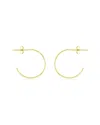 Sterling Forever 14k Over Silver Mini Hammered Hoops