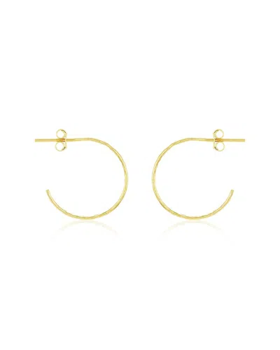Sterling Forever 14k Over Silver Mini Hammered Hoops