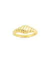 Sterling Forever 14k Over Silver Paula Ribbed Ring