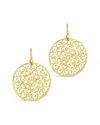 Sterling Forever 14k Over Silver Round Filigree Da In Gold
