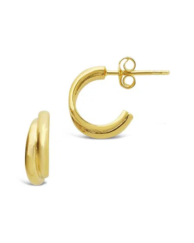 Sterling Forever 14k Over Silver Twist Hoops