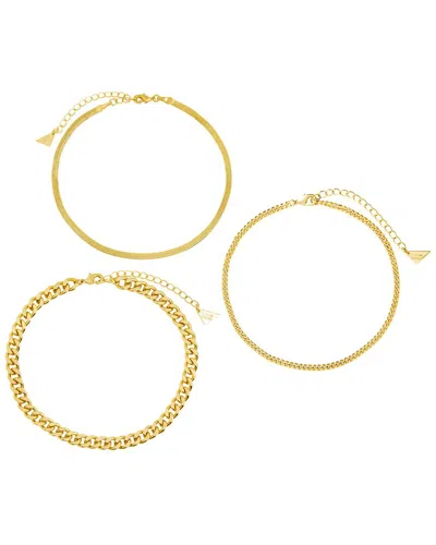 Sterling Forever 14k Plated Adalina Anklet In Neutral