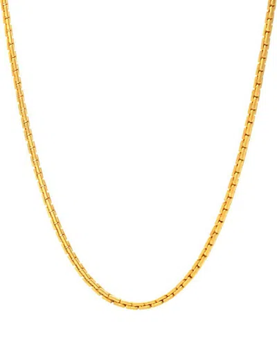 Sterling Forever 14k Plated Adjustable Venetian Chain Necklace In Gold