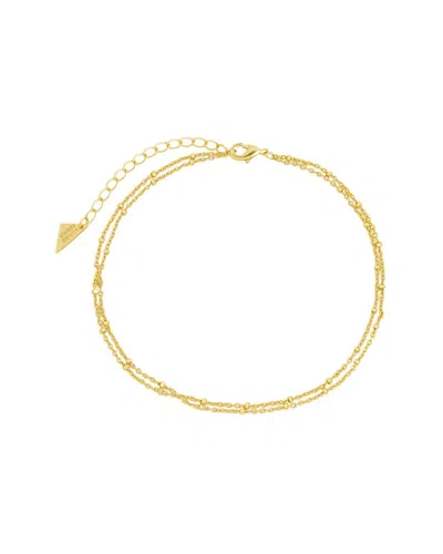 Sterling Forever 14k Plated Alison Anklet