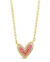 Sterling Forever 14k Plated Amanda Heart Pendant Necklace