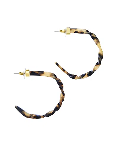 Sterling Forever 14k Plated & Stainless Steel Resin Hoops