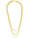 Sterling Forever 14k Plated Brenna Layered Chain Necklace