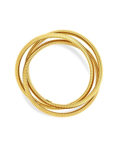 Sterling Forever 14k Plated Briar Stacking Link Stretch Bracelet In Gold