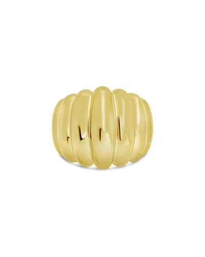 Sterling Forever 14k Plated Bubble Dome Statement Ring In Gold