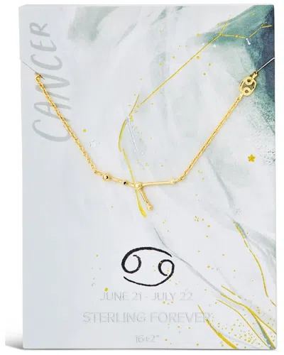 Sterling Forever 14k Plated Cancer Pendant Necklace