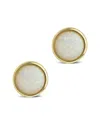 Sterling Forever 14k Plated Created Opal Paxe Earrings