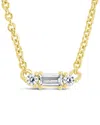 Sterling Forever 14k Plated Cz Amara Pendant Necklace