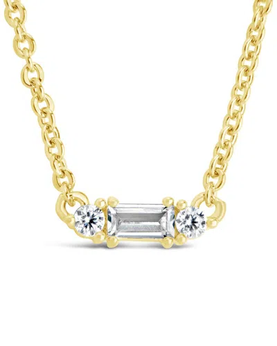 STERLING FOREVER STERLING FOREVER 14K PLATED CZ AMARA PENDANT NECKLACE