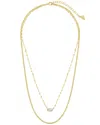 Sterling Forever 14k Plated Cz Amelia Layered Necklace