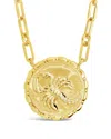 Sterling Forever 14k Plated Cz Bold Link Scorpio Zodiac Necklace