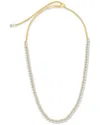 Sterling Forever 14k Plated Cz Brette Adjustable Tennis Necklace