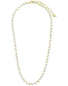 Sterling Forever 14k Plated Cz Brigid Classic Tennis Necklace