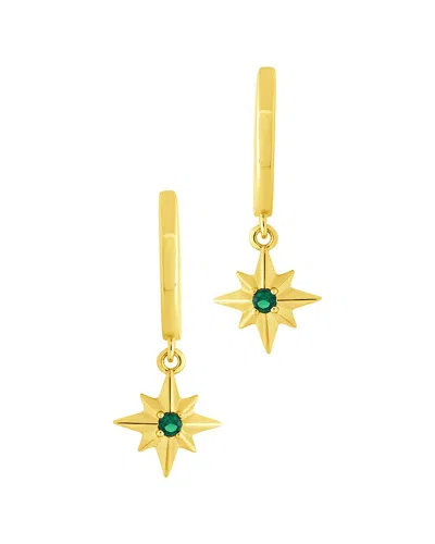 Sterling Forever 14k Plated Cz Burst Earrings