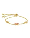 Sterling Forever 14k Plated Cz Caria Buterfly Bolo Bracelet