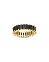 Sterling Forever 14k Plated Cz Caroline Rainbow Eternity Ring