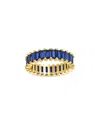 Sterling Forever 14k Plated Cz Caroline Rainbow Eternity Ring
