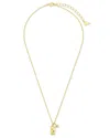 Sterling Forever 14k Plated Cz Charm Necklace