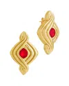 Sterling Forever 14k Plated Cz Danish Studs