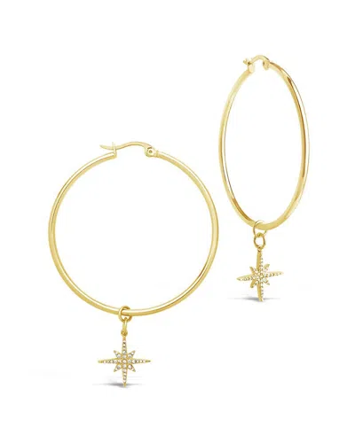 Sterling Forever 14k Plated Cz Earrings