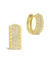 Sterling Forever Ellerie Cubic Zirconia Micro Hoop Earrings
