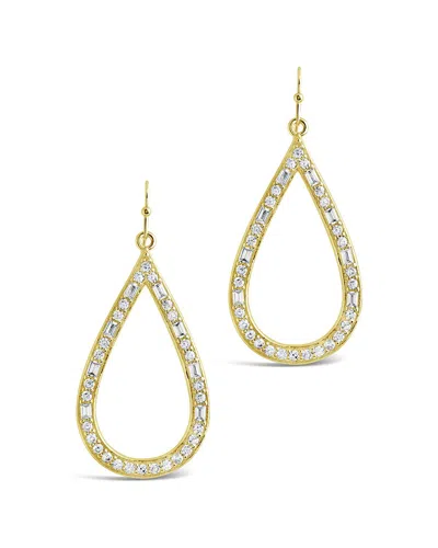 Sterling Forever 14k Plated Cz Evangeline Earrings