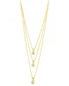 Sterling Forever Gia Cubic Zirconia Layered Pendant Necklace