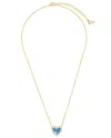 Sterling Forever 14k Plated Cz Gwen Heart Necklace