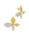 Sterling Forever Heidi Cubic Zirconia Flower Stud Earrings In 14k Gold Plated