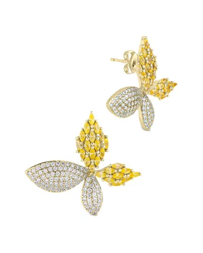 STERLING FOREVER STERLING FOREVER 14K PLATED CZ HEIDI EARRINGS