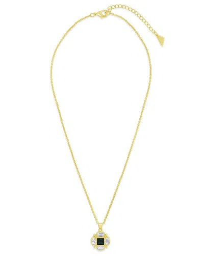 Sterling Forever 14k Plated Cz Hermia Pendant Necklace