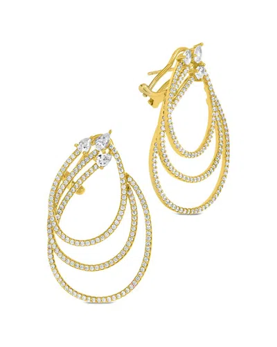 STERLING FOREVER STERLING FOREVER 14K PLATED CZ KAIA EARRINGS