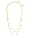 Sterling Forever 14k Plated Cz Layered Necklace