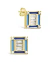 Sterling Forever 14k Plated Cz Luella Studs
