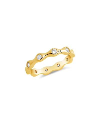 Sterling Forever 14k Plated Cz Maelynn Band Ring In Gold